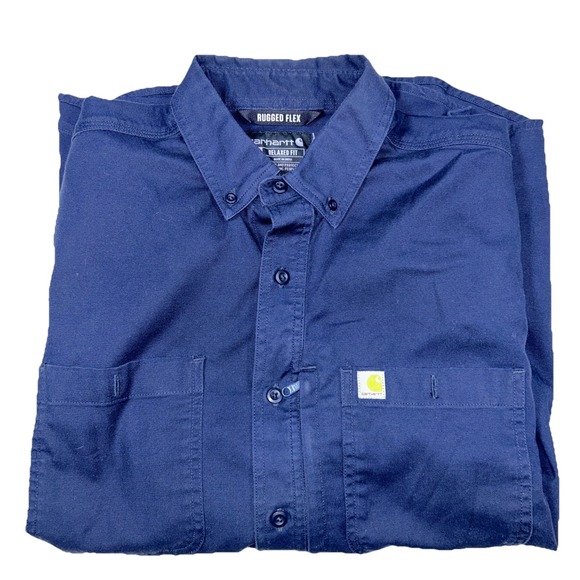 Carhartt Rugged Flex Relaxed Fit Men's Large Short Sleeve Button Up LOT OF 3 - Picture 3 of 14